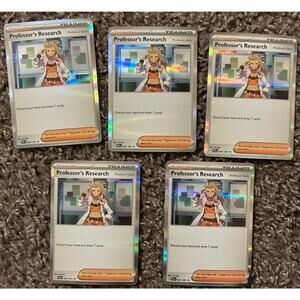 Professor's Research (Sada)Paldean Fates Pokemon #87/91 Rare Holofoil Lot of 5